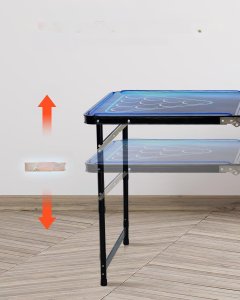 Stół do beer ponga z regulacją wysokości składany gra towarzyska 2,4m + LED 8