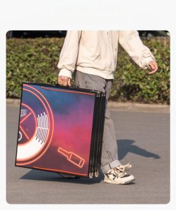 Stół do beer ponga z regulacją wysokości składany gra towarzyska 2,4m + LED 10