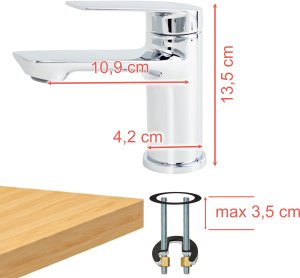 Bateria umywalkowa Avapax Trixan stojąca chrom (ABTR111111) 8