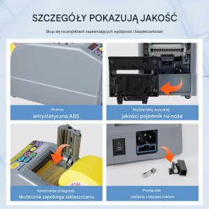 Vevor Automatyczny Dystrybutor Taśmy z Funkcją Cięcia - Szerokość Taśmy 6-60 mm 5