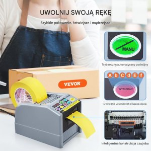 Vevor Automatyczny Dystrybutor Taśmy z Funkcją Cięcia - Szerokość Taśmy 6-60 mm 7