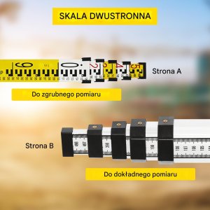 Poziomica laserowa obrotowa zielona 500m 360 z statywem i tyczką 5m 6