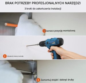 Półka ścienna 30x91 cm stal nierdzewna 113 kg - do kuchni baru hotelu 5