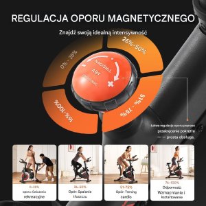 Rowerek treningowy stacjonarny magnetyczny rower do ćwiczeń wyświetlacz LCD 2