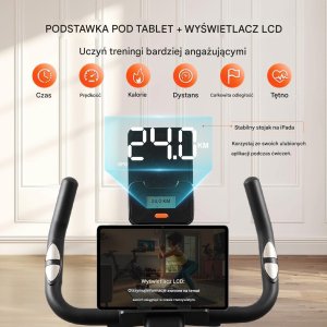 Rowerek treningowy stacjonarny magnetyczny rower do ćwiczeń wyświetlacz LCD 3