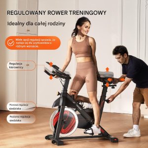 Rowerek treningowy stacjonarny magnetyczny rower do ćwiczeń wyświetlacz LCD 5