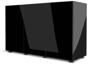 AQUAEL ZESTAW GLOSSY ST 120 D&N CZARNY + SZAFKA GLOSSY 11