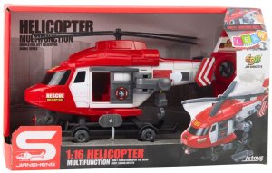 LeanToys Helikopter ratunkowy akcesoria światło dźwięk 1:16 3