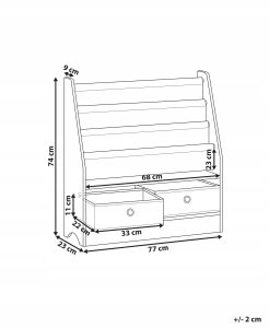 Regał na książki 3 półki TUMBY 74 cm Biały 3