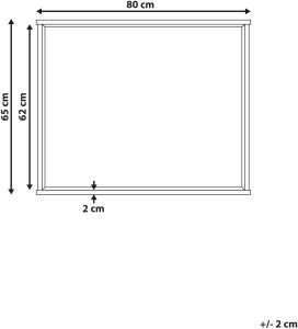 Lustro Beliani Lustro ścienne ROSELL 80 cm 65 cm MDF Jasnobrązowy 3
