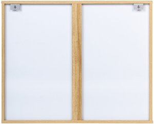 Lustro Beliani Lustro ścienne ROSELL 80 cm 65 cm MDF Jasnobrązowy 4