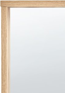 Lustro Beliani Lustro ścienne ROSELL 80 cm 65 cm MDF Jasnobrązowy 5