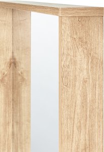 Lustro Beliani Lustro ścienne ROSELL 80 cm 65 cm MDF Jasnobrązowy 6