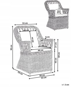 Beliani Fotel ogrodowy rattanowy MAROS II 3