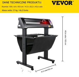 Profesjonalny ploter tnący 870 mm półautomatyczny, sensor optyczny 2