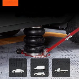 Podnośnik pneumatyczny 3t do samochodów szybki lifting 44.9cm czerwony 2