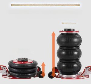 Podnośnik pneumatyczny 3t do samochodów szybki lifting 44.9cm czerwony 3