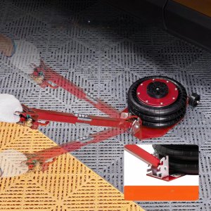 Podnośnik pneumatyczny 3t do samochodów szybki lifting 44.9cm czerwony 5