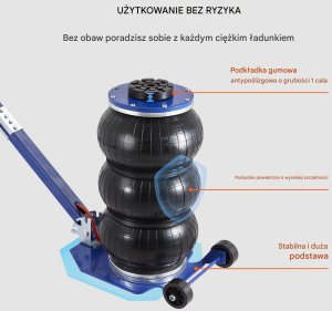 Podnośnik Pneumatyczny Niebieski 3T 140 - 450 mm 6