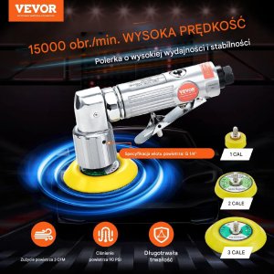 Vevor Mini polerka samochodowa szlifierka pneumatyczna polerka 2,5/5/7,6 cm 7