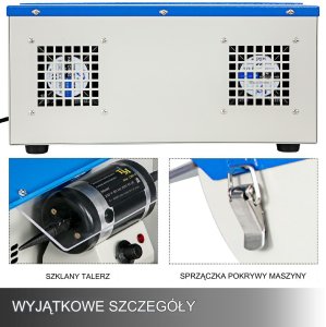 Polerka jubilerska stołowa z odciągiem kurzu i oświetleniem LED 220 W 7