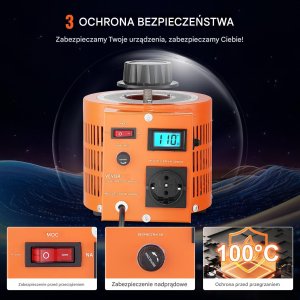 Regulator napięcia 1000V 0-300V 6,6A z wyświetlaczem LCD CE 4