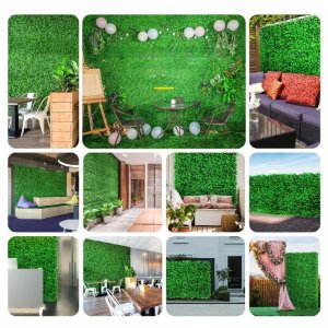 Sztuczna Trawa Panel Bukszpan 6szt 20x20cm Dekoracja Ogród Prywatność 6