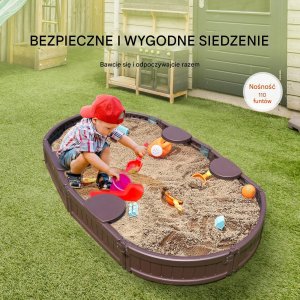 Vevor Piaskownica owalna z pokrywą 183 x 105.5 cm 3