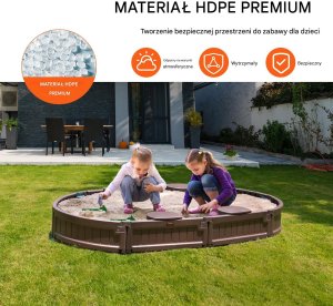 Vevor Piaskownica owalna z pokrywą 183 x 105.5 cm 6