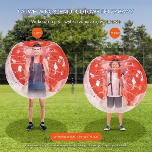 Vevor Dmuchana Pompowana Kula do Zabawy Zderzania się Bumper Bubble 2