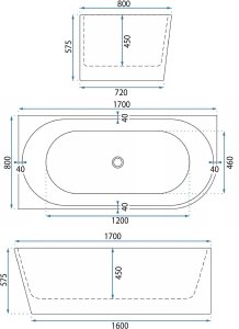 Wanna Akrylowa Narożna WENUS LEWA 170 10