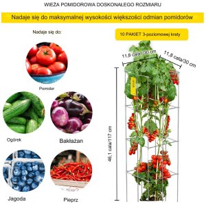 PODPÓRKI TYCZKI DO POMIDORÓW RÓŻ PERGOLA ROŚLIN KWIATY 10 SZT. 8