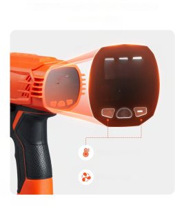 Opalarka Elektryczna Pistolet Termiczny Regulacja Temperatury LCD 4 Dysze 2