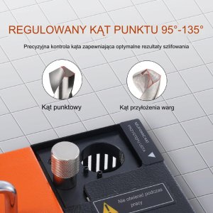 Vevor Ostrzałka szlifierka do wierteł 3-13 mm 2