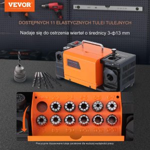 Vevor Ostrzałka szlifierka do wierteł 3-13 mm 6