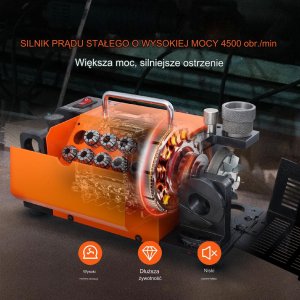 Vevor Ostrzałka szlifierka do wierteł 3-13 mm 7