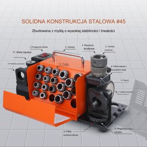 Vevor Ostrzałka szlifierka do wierteł 3-20 mm 4