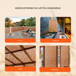 Mata trzcinowa na ogrodzenie 5 x 1,2 m dwie sztuki 6