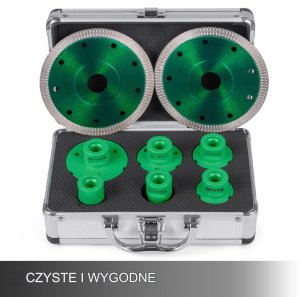 Otwornice diamentowe do betonu gresu płytek koronki zestaw 20-68mm 6szt. 12