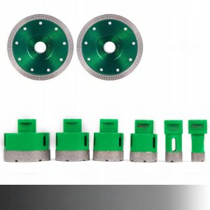 Otwornice diamentowe do betonu gresu płytek koronki zestaw 20-68mm 6szt. 2
