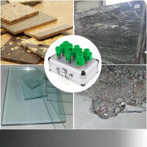 Otwornice diamentowe do betonu gresu płytek koronki zestaw 20-68mm 6szt. 4
