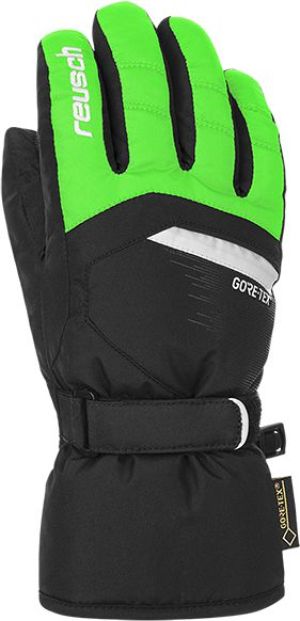 Reusch rękawice narciarskie dziecięce Bolt GTX® Junior czarno-zielone r. 3.5 1