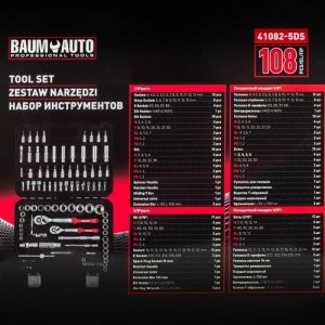Zestaw narzędzi 108el. 1/4" & 3/8" (4-22mm) 5