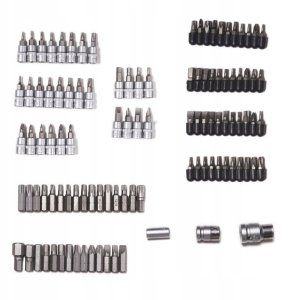 Zestaw narzędzi 216el. 1/4", 3/8", 1/2" (6-kątnych) (4-32mm) 7