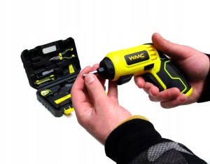 Zestaw narzędzi z wkrętakiem akumulatorym 47el. w walizce 4