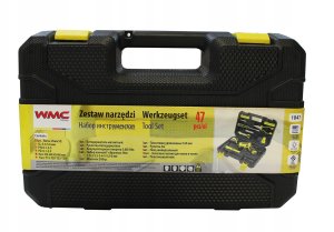 Zestaw narzędzi z wkrętakiem akumulatorym 47el. w walizce 8
