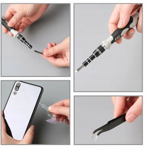 ZESTAW NARZĘDZI PRECYZYJNYCH Z BITAMI BSA-115 czarny 5