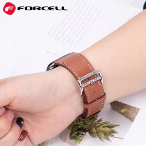 ForCell Pasek do Apple Watch Forcell F-Design FA20 dziurki skóra ekologiczna 42 / 44 / 45 / 49 mm brązowy 3