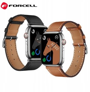 ForCell Pasek do Apple Watch Forcell F-Design FA20 dziurki skóra ekologiczna 42 / 44 / 45 / 49 mm brązowy 6