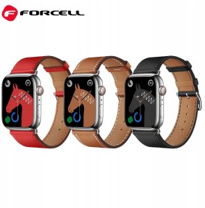 ForCell Pasek do Apple Watch Forcell F-Design FA20 dziurki skóra ekologiczna 42 / 44 / 45 / 49 mm brązowy 7